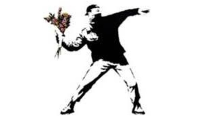 Banksy Flower Thrower